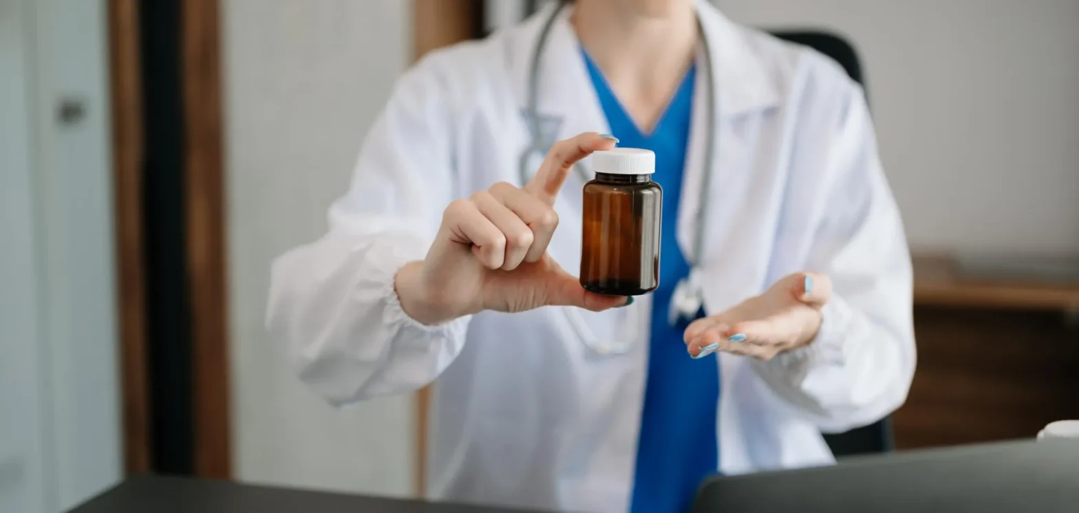 Pharmacist explaining medication use for patients at a Pharmacy In Jacksonville Florida.