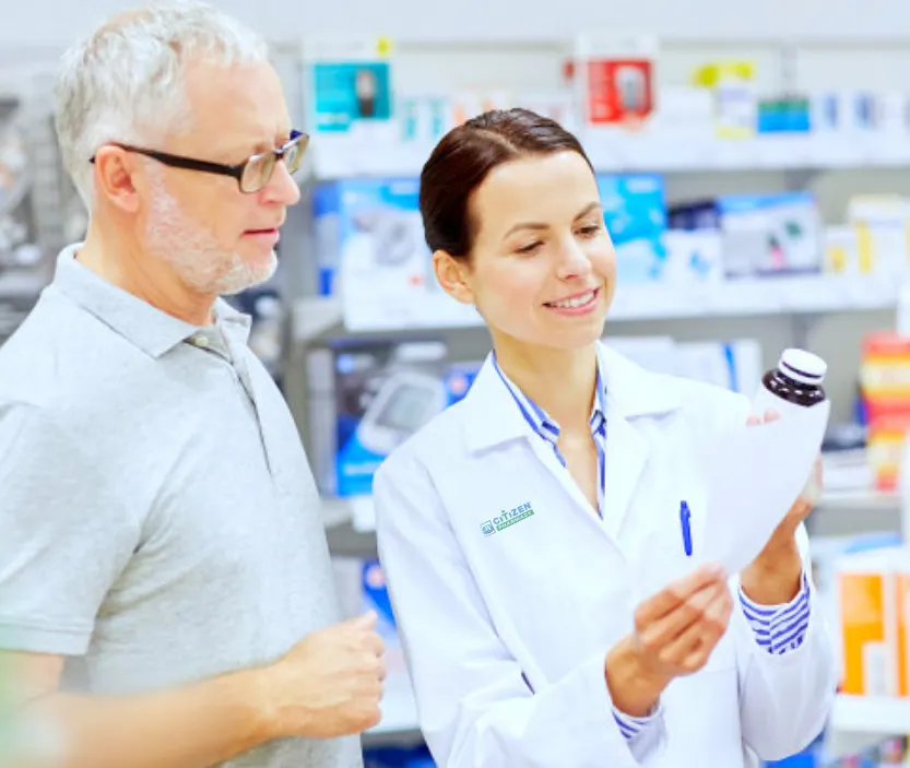Pharmacy team and healthcare environment image representing Citizen Pharmacy’s commitment to quality patient care and professional pharmaceutical services